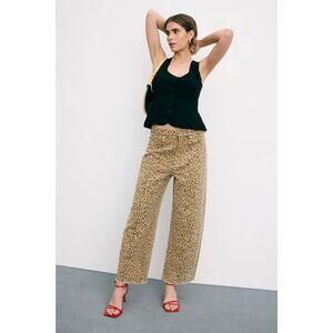 LE JEAN Nomad Leopard Ankle Jeans - Size 25